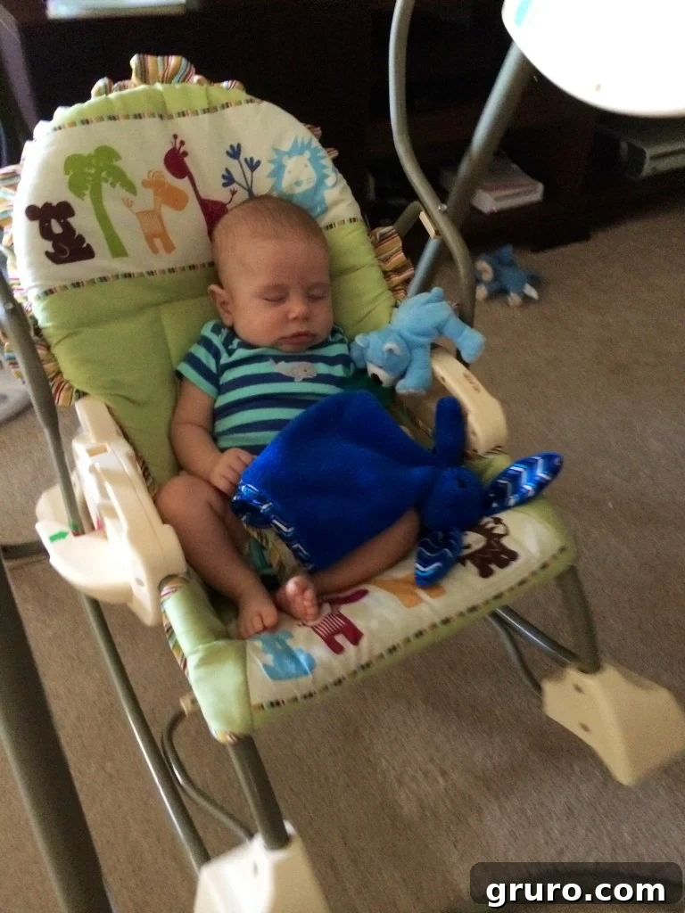 3-Month Progress Update: What Changed and What's Next 39 baby asleep and swinging